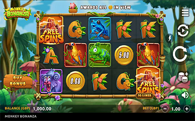 Tragamonedas Monkey Bonanza en el casino online chileno Royal Vegas